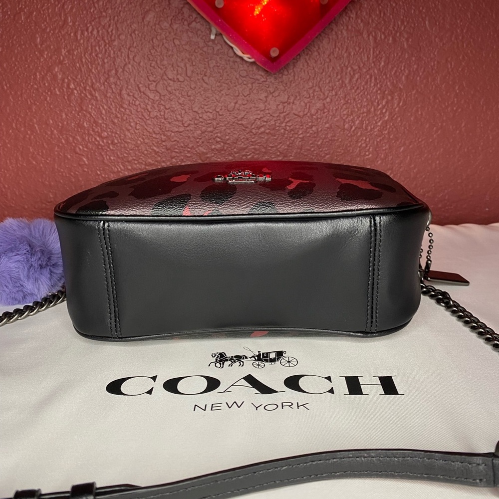 Coach Isla Chain Crossbody With Leopard Print - Picture 5 of 6